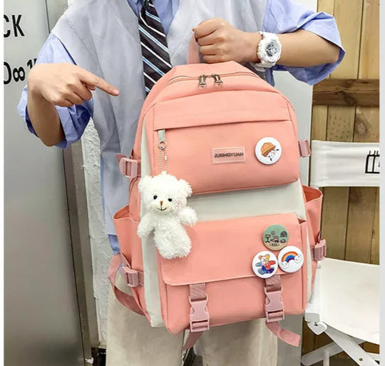 Kit Multifuncional 5 en 1| (Morral, Bolsito, Cosmetiquera, Lapicera, Estuchito)