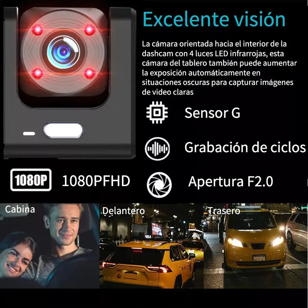 Cámara 3 en 1 Black Box™ | Seguridad, Grabación y Monitoreo avanzado para tu carro