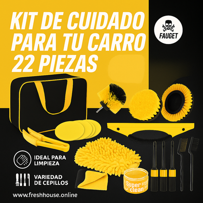 Kit de Cuidado para tu Carro – 22 Piezas | AutoShine™